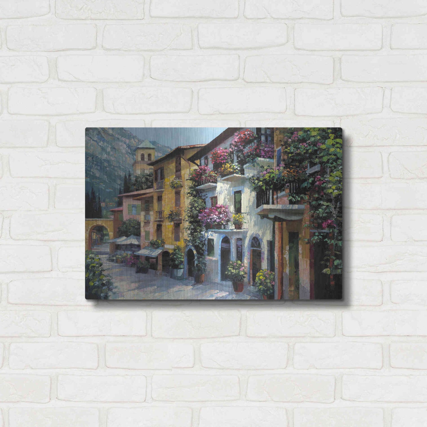 Luxe Metal Art 'Village Hideaway' by Howard Behrens Metal Wall Art,24x16