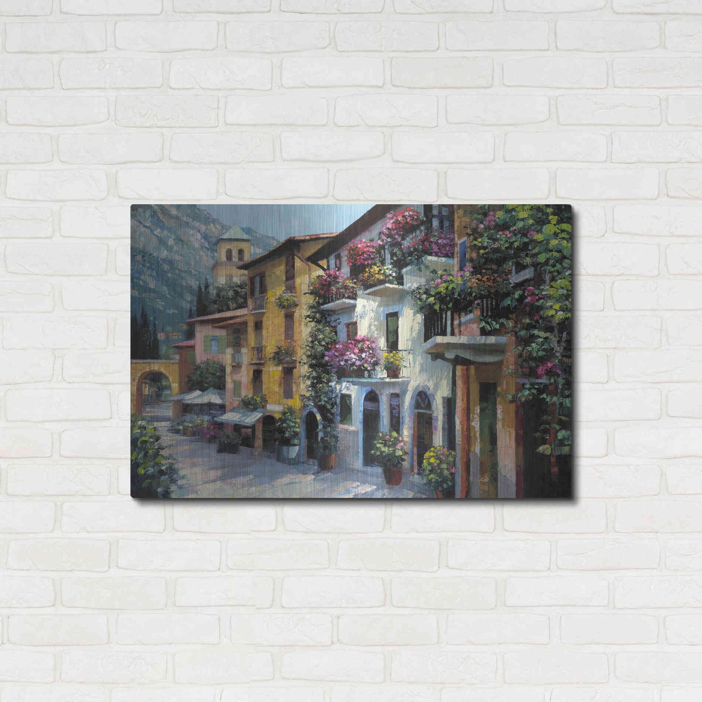 Luxe Metal Art 'Village Hideaway' by Howard Behrens Metal Wall Art,36x24