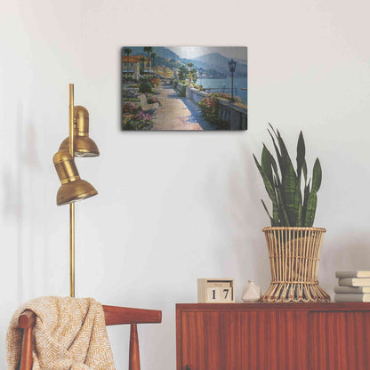 Luxe Metal Art 'Bellagio Promenade' by Howard Behrens Metal Wall Art,24x16