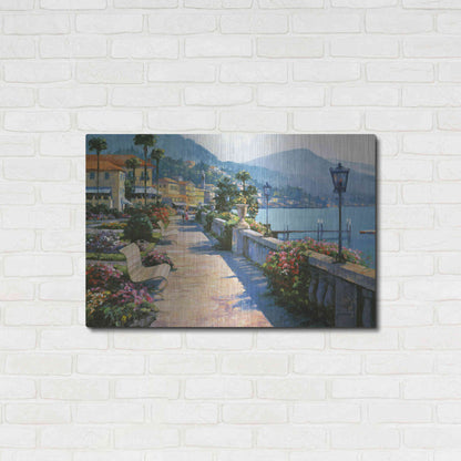 Luxe Metal Art 'Bellagio Promenade' by Howard Behrens Metal Wall Art,36x24