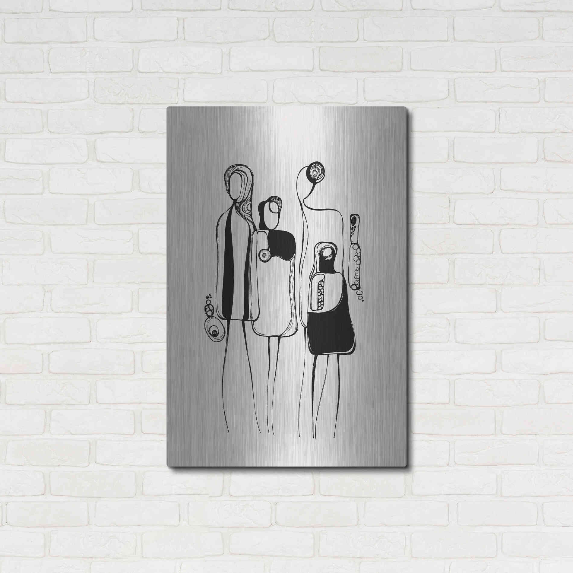 Luxe Metal Art 'Pod People Amis' by Ishita Banerjee Metal Wall Art,24x36