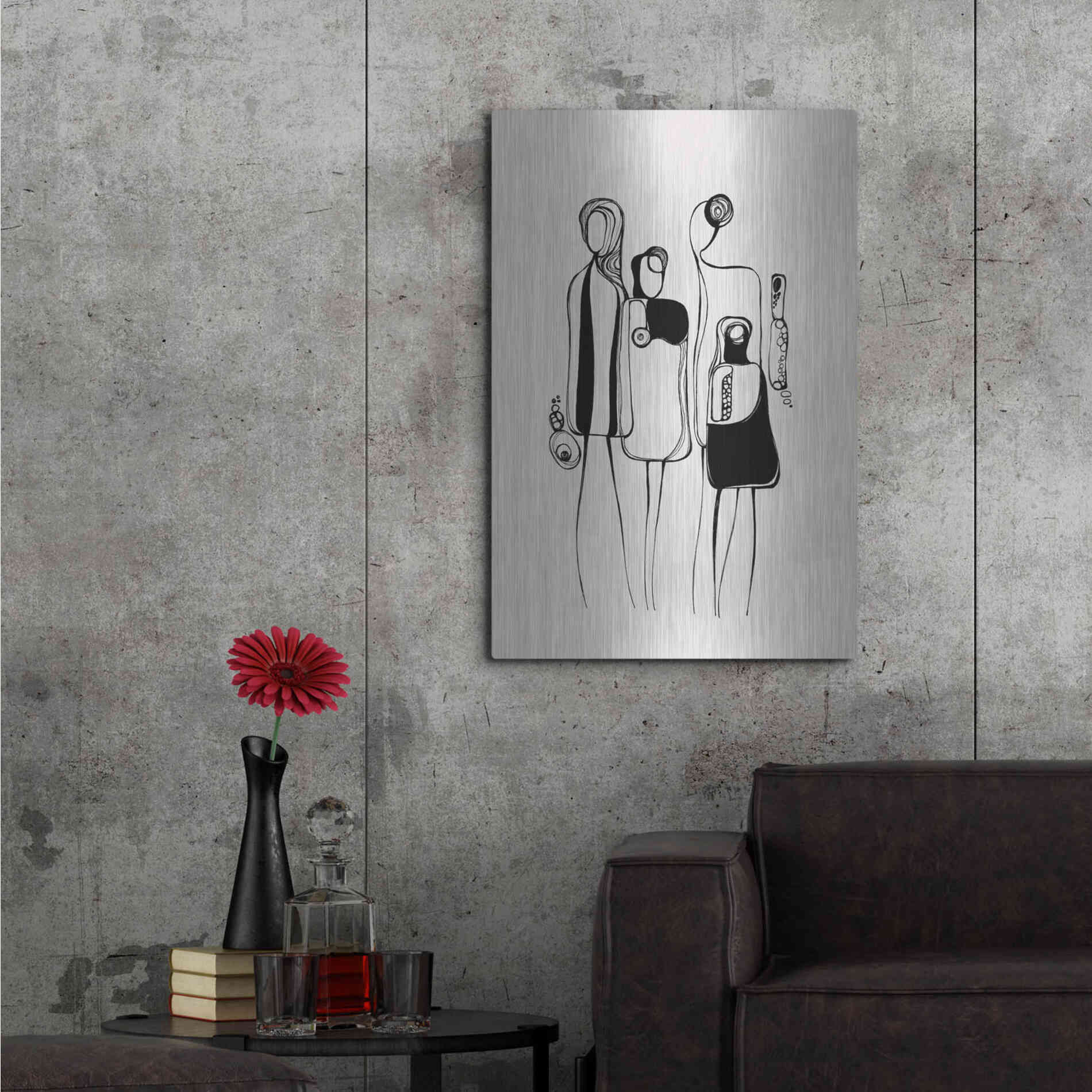 Luxe Metal Art 'Pod People Amis' by Ishita Banerjee Metal Wall Art,24x36