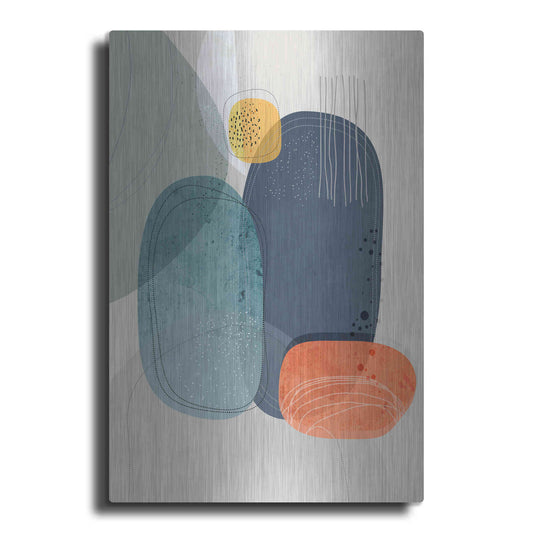 Luxe Metal Art 'Rocks Duo 01' by Ishita Banerjee Metal Wall Art