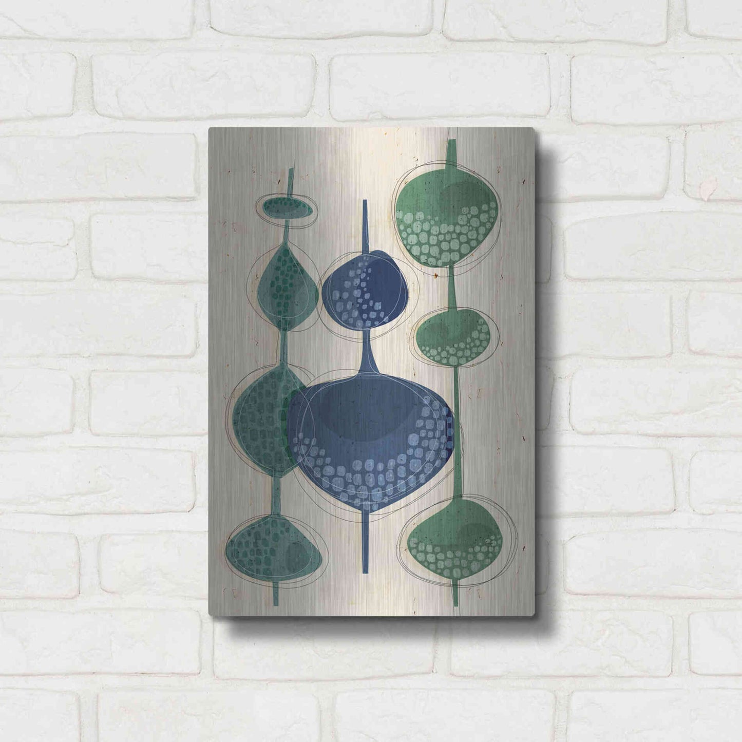 Luxe Metal Art 'Towering Trees' by Ishita Banerjee Metal Wall Art,12x16