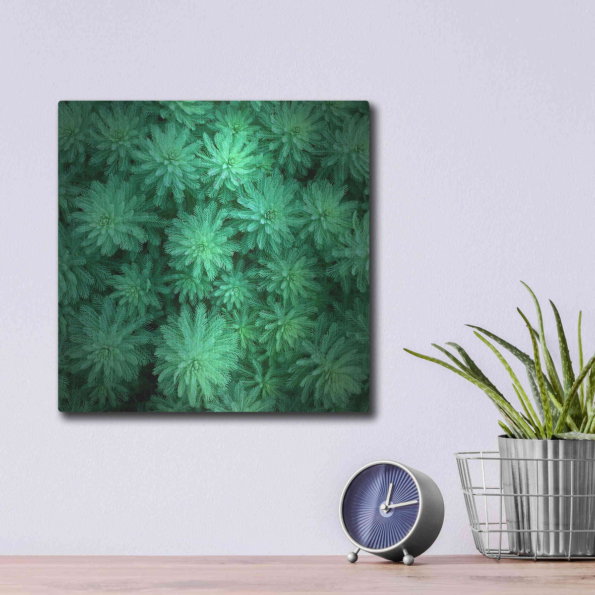 Luxe Metal Art 'Sea Green' by Jan Bell Metal Wall Art,12x12