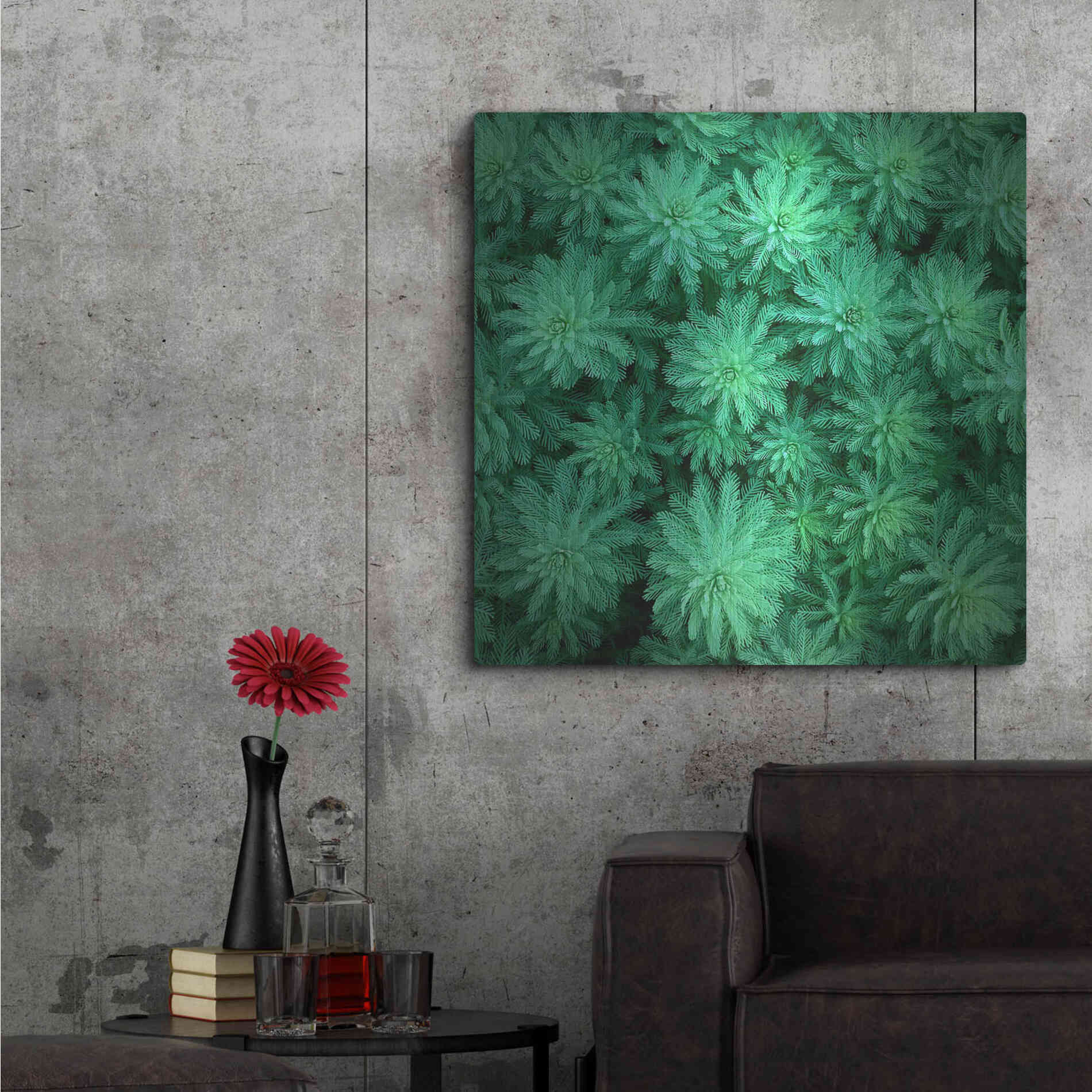 Luxe Metal Art 'Sea Green' by Jan Bell Metal Wall Art,36x36