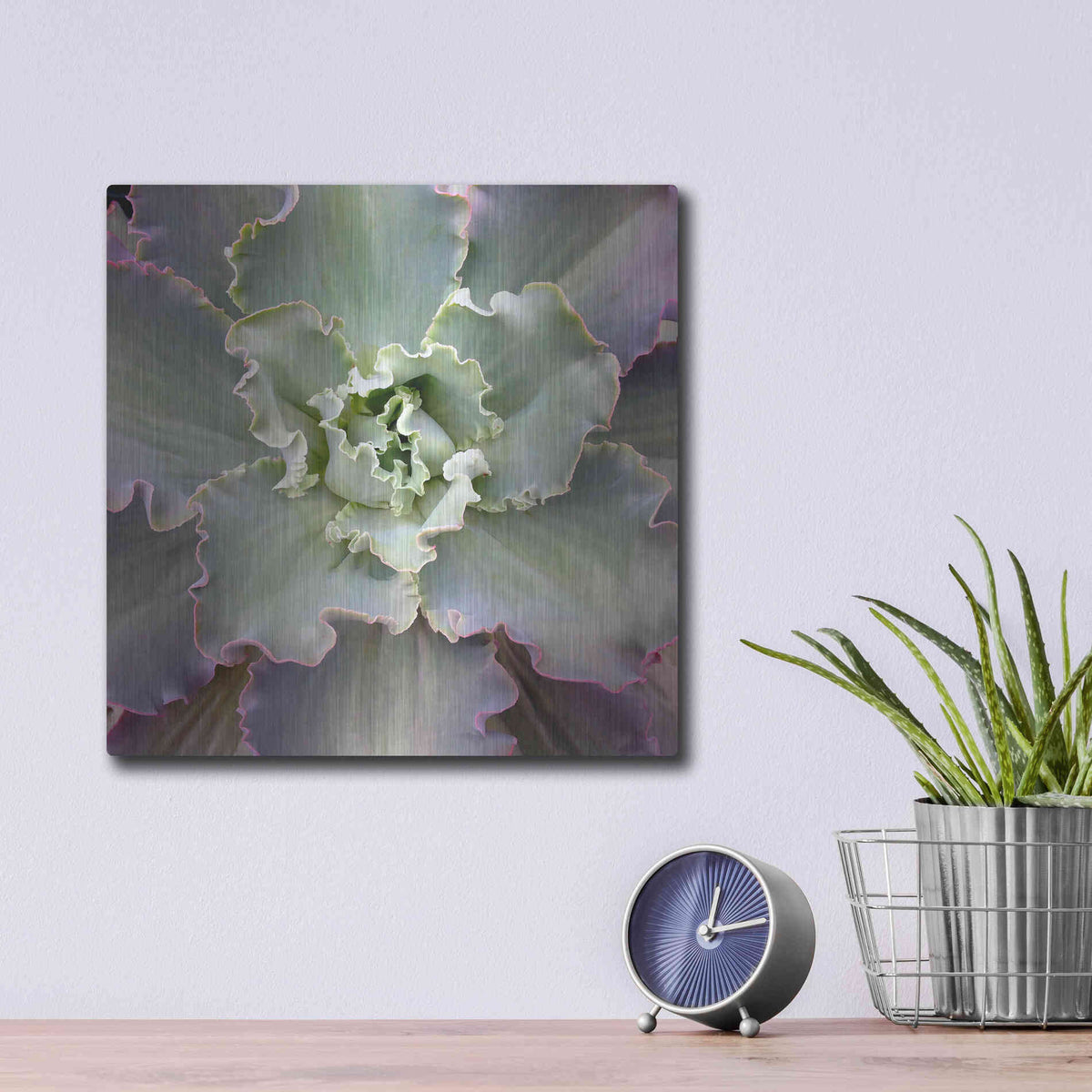Luxe Metal Art 'Soft Petals' by Jan Bell Metal Wall Art,12x12