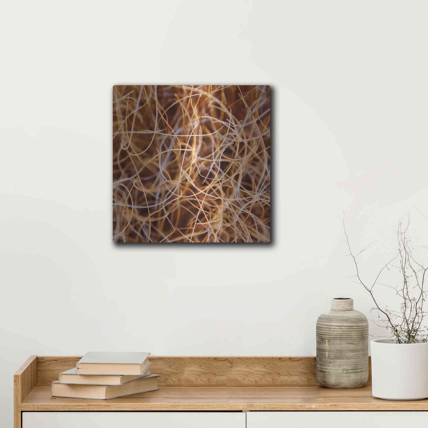 Luxe Metal Art 'Zion Grass' by Jan Bell Metal Wall Art,12x12