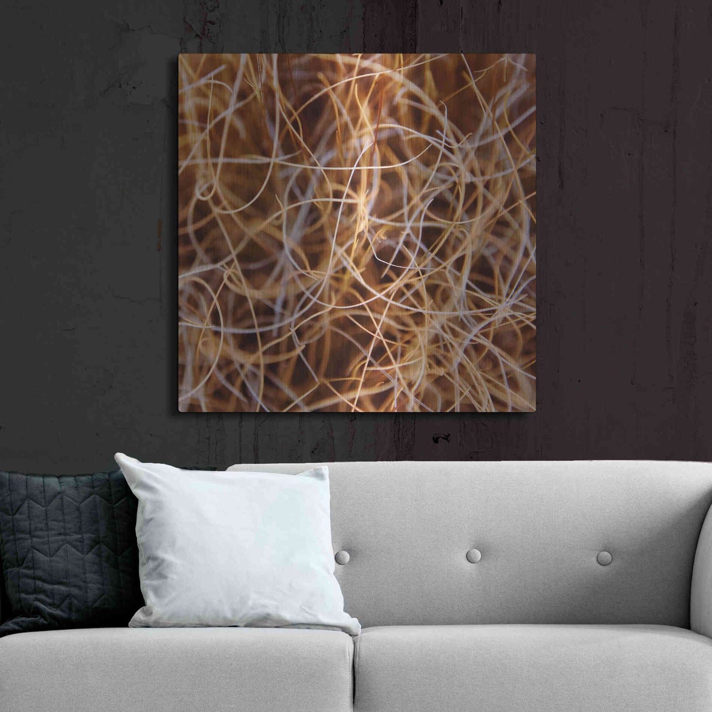 Luxe Metal Art 'Zion Grass' by Jan Bell Metal Wall Art,36x36