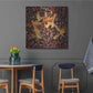 Luxe Metal Art 'Brown Pebbles with Cedar' by Jan Bell Metal Wall Art,36x36