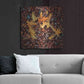 Luxe Metal Art 'Brown Pebbles with Cedar' by Jan Bell Metal Wall Art,36x36