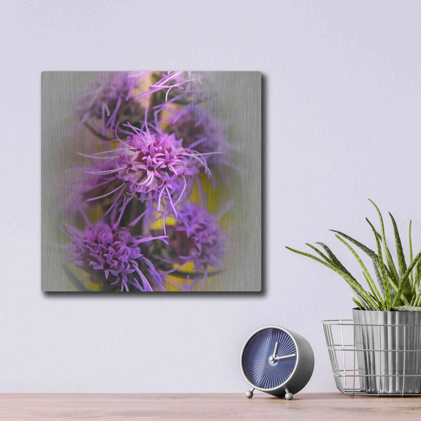 Luxe Metal Art 'Meadow Flowers' by Jan Bell Metal Wall Art,12x12