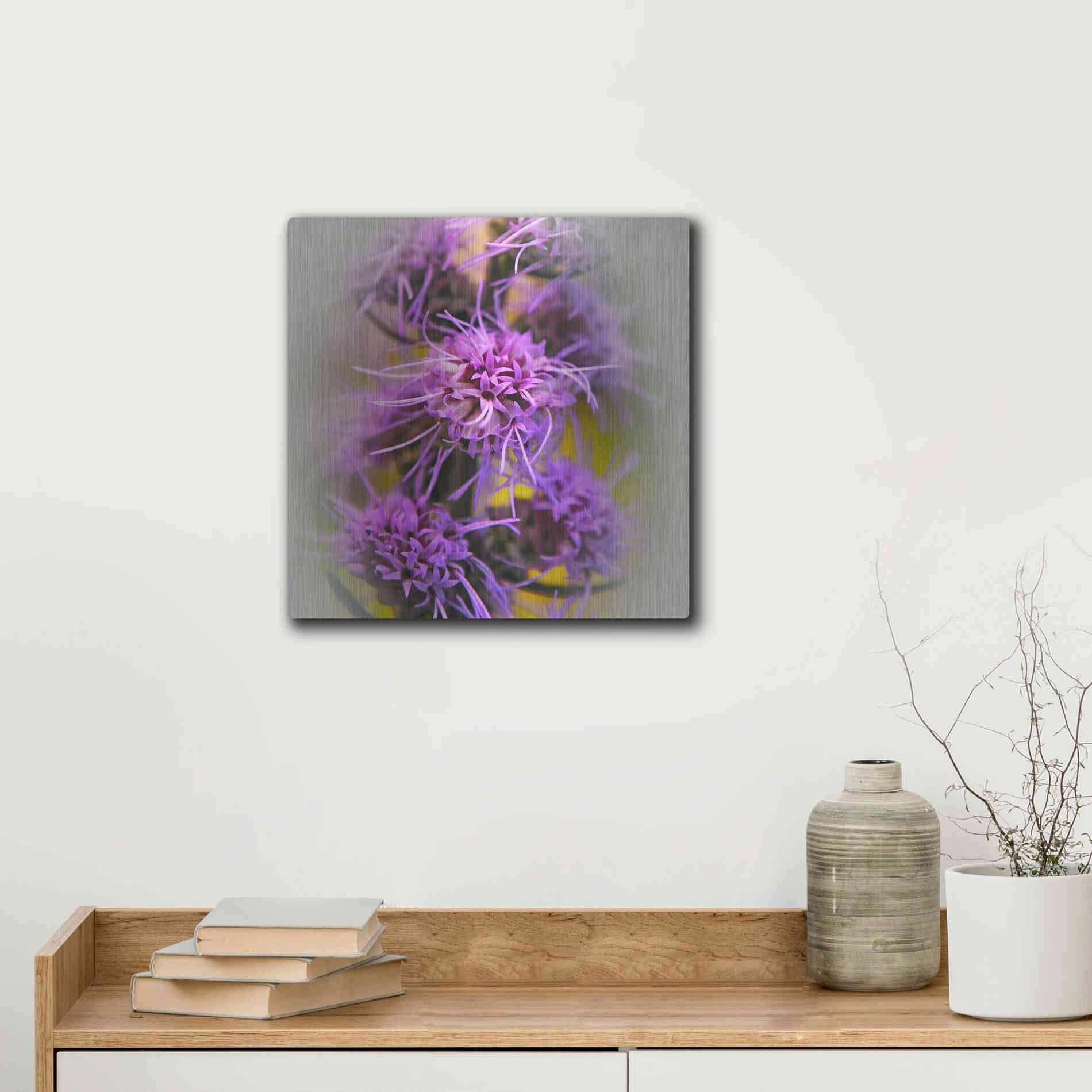 Luxe Metal Art 'Meadow Flowers' by Jan Bell Metal Wall Art,12x12