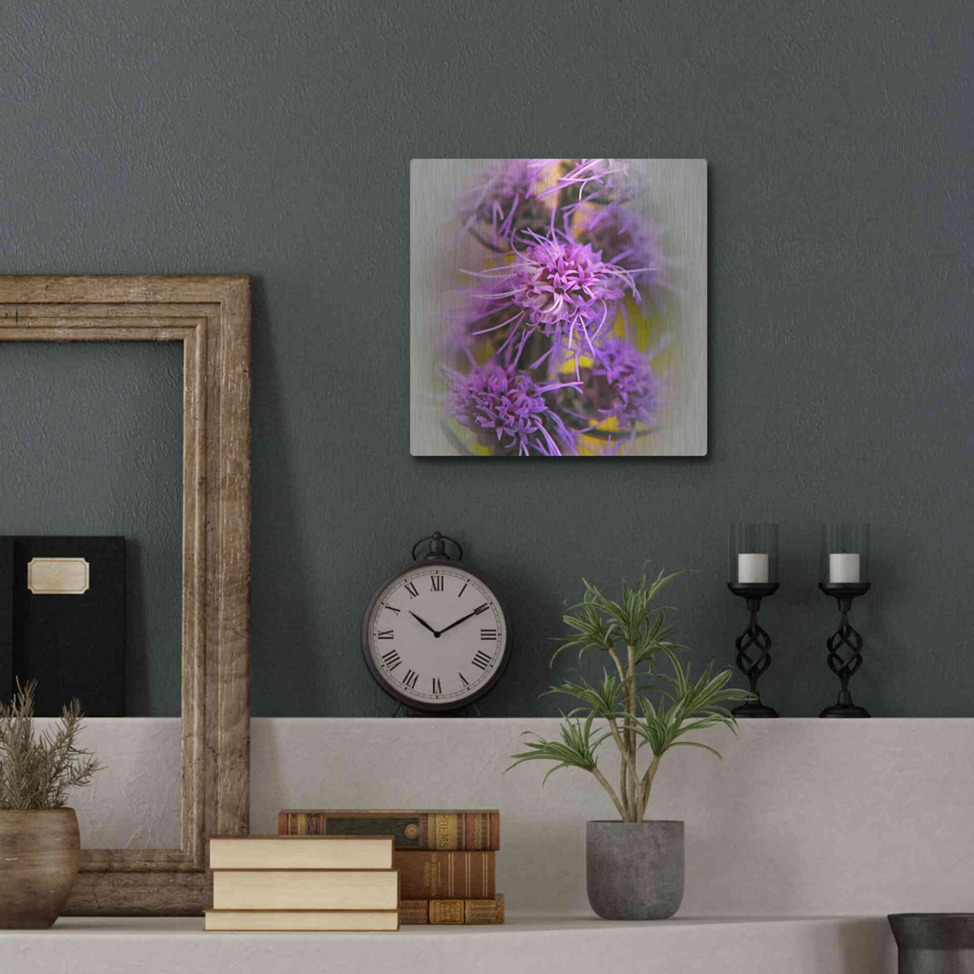 Luxe Metal Art 'Meadow Flowers' by Jan Bell Metal Wall Art,12x12