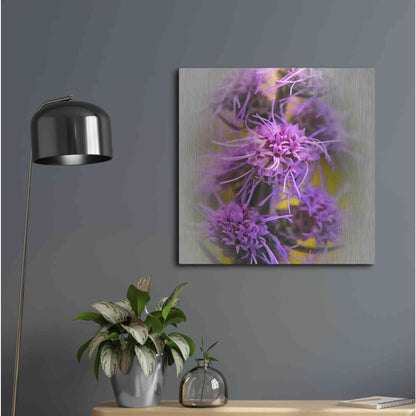 Luxe Metal Art 'Meadow Flowers' by Jan Bell Metal Wall Art,24x24