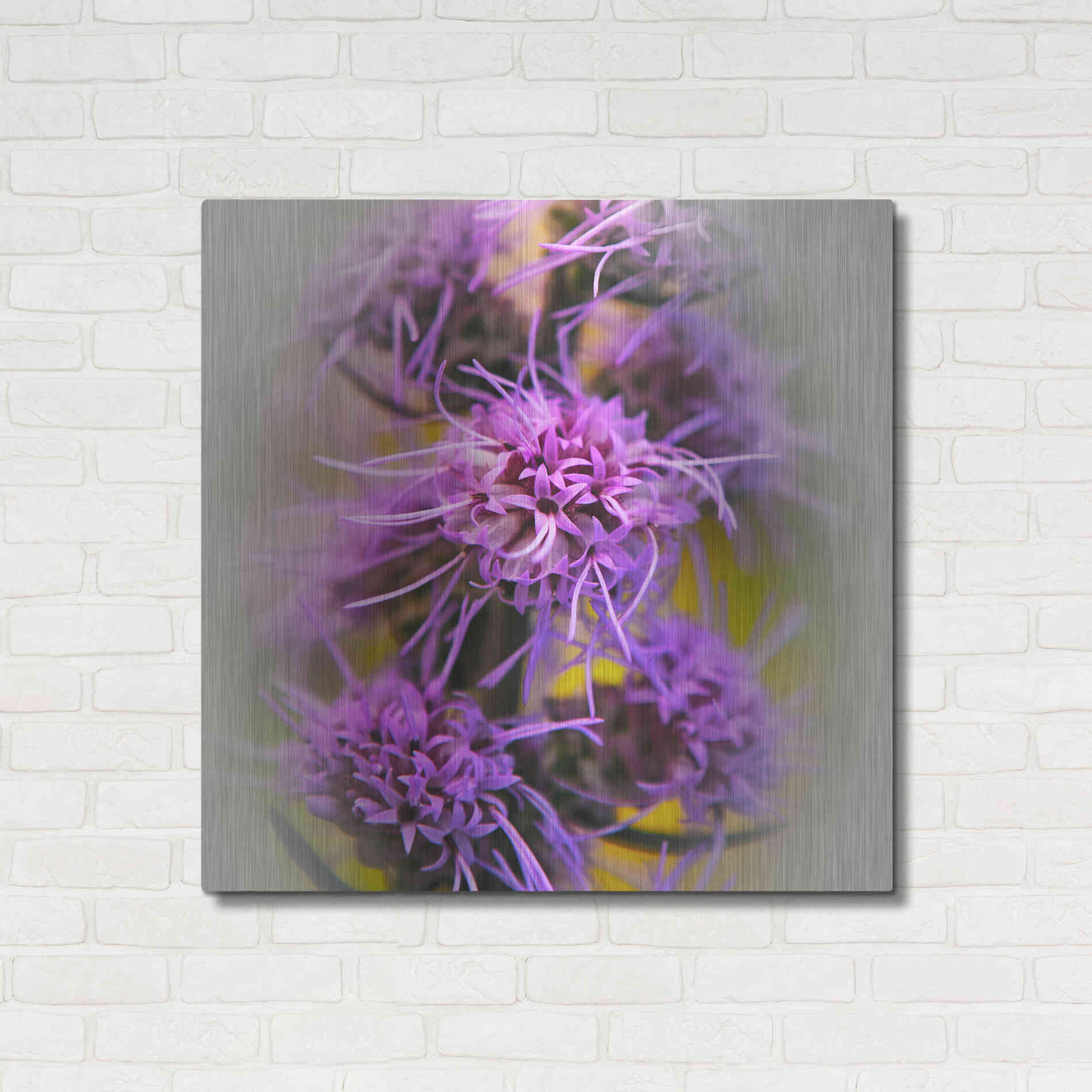 Luxe Metal Art 'Meadow Flowers' by Jan Bell Metal Wall Art,36x36