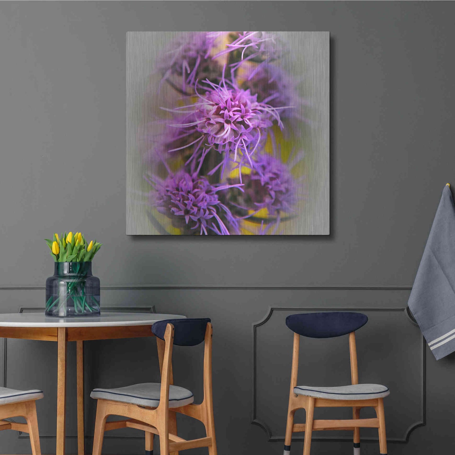 Luxe Metal Art 'Meadow Flowers' by Jan Bell Metal Wall Art,36x36