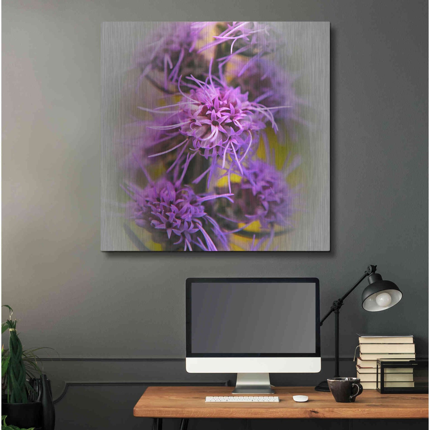 Luxe Metal Art 'Meadow Flowers' by Jan Bell Metal Wall Art,36x36