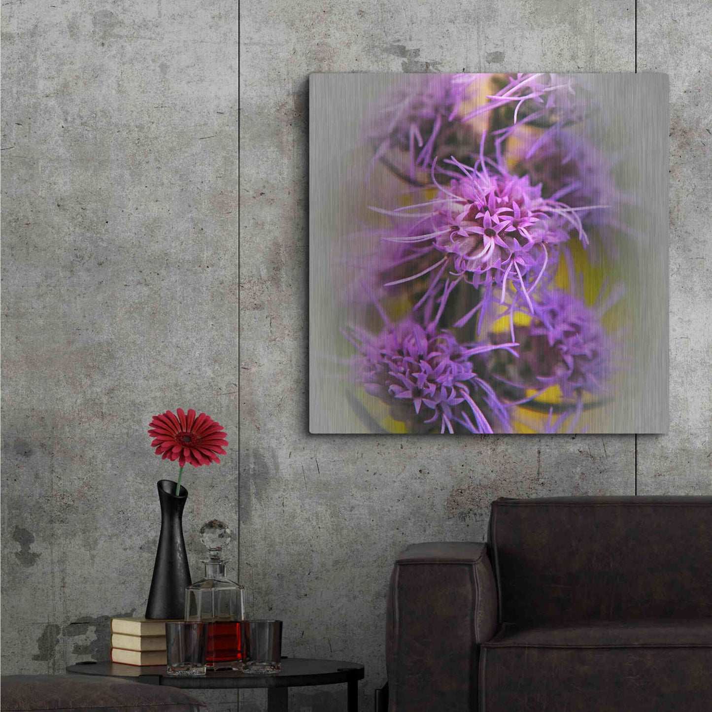 Luxe Metal Art 'Meadow Flowers' by Jan Bell Metal Wall Art,36x36