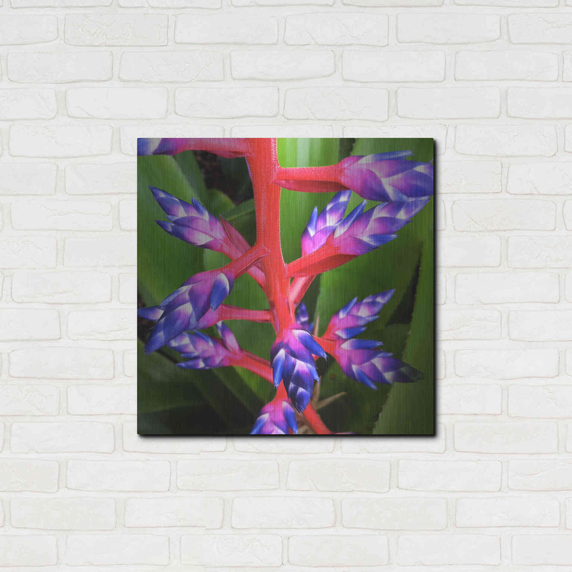 Luxe Metal Art 'Purple and Pink' by Jan Bell Metal Wall Art,24x24