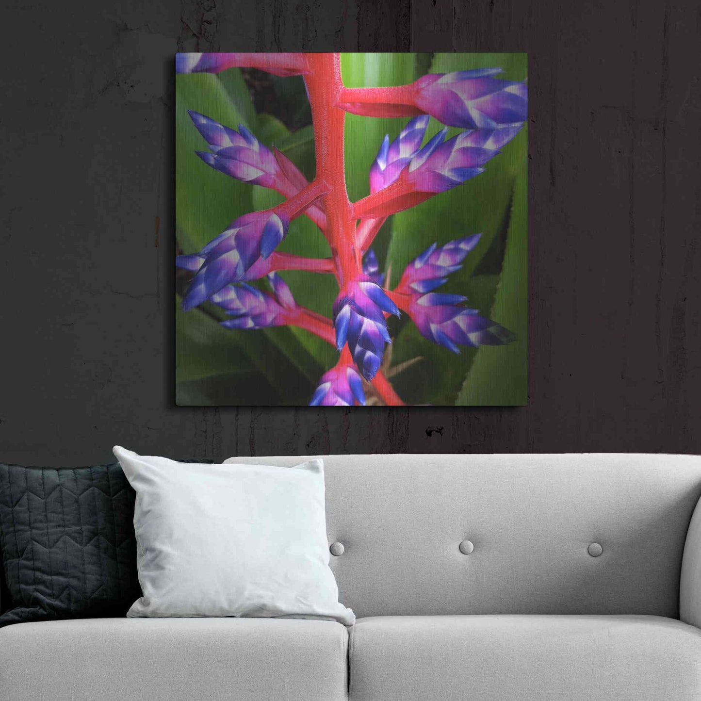 Luxe Metal Art 'Purple and Pink' by Jan Bell Metal Wall Art,36x36