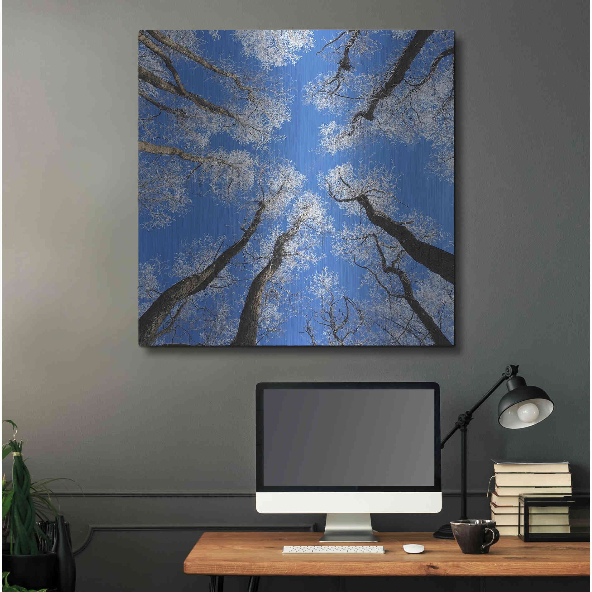 Luxe Metal Art 'Reaching Skyward' by Jan Bell Metal Wall Art,36x36