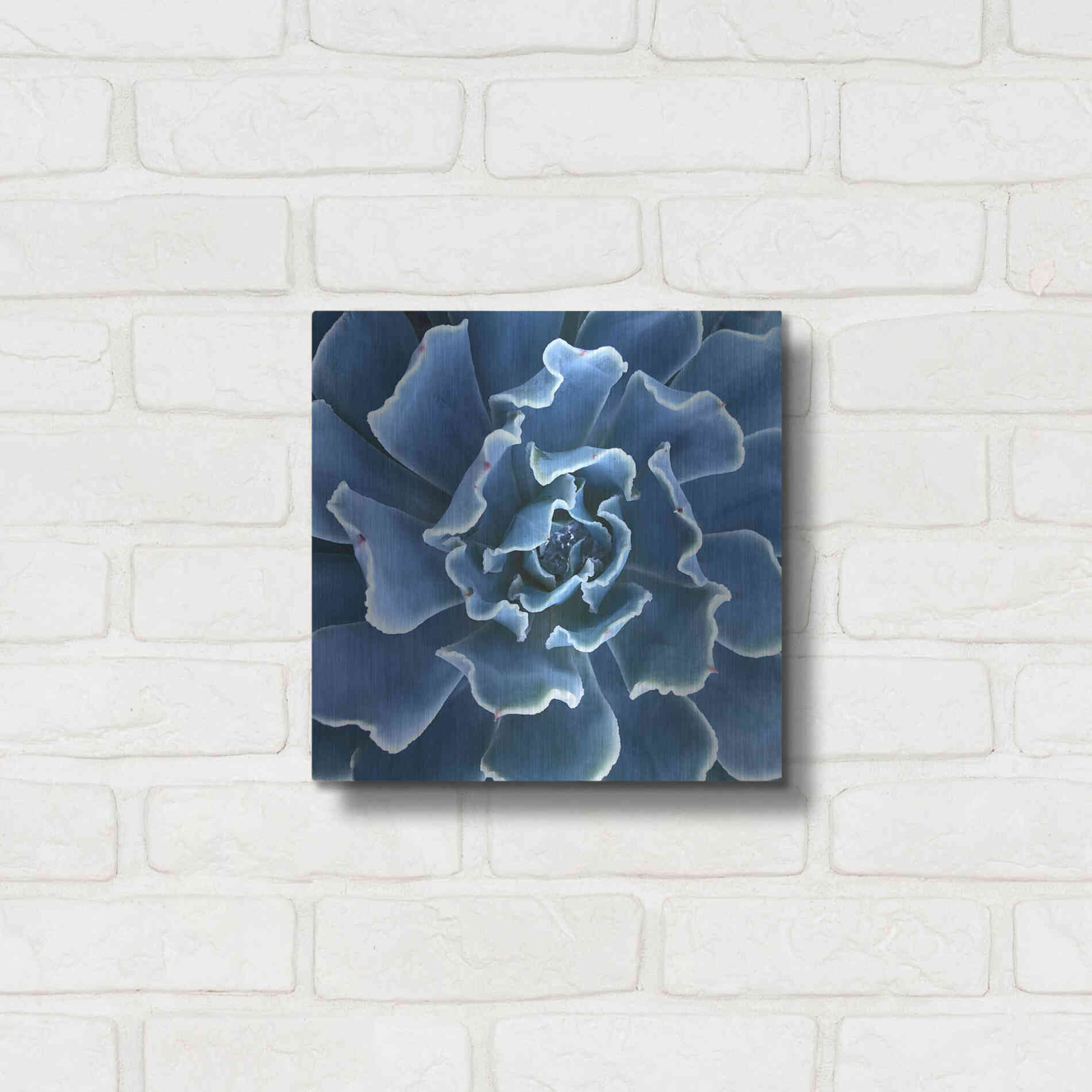 Luxe Metal Art 'Ruffled Edges' by Jan Bell Metal Wall Art,12x12