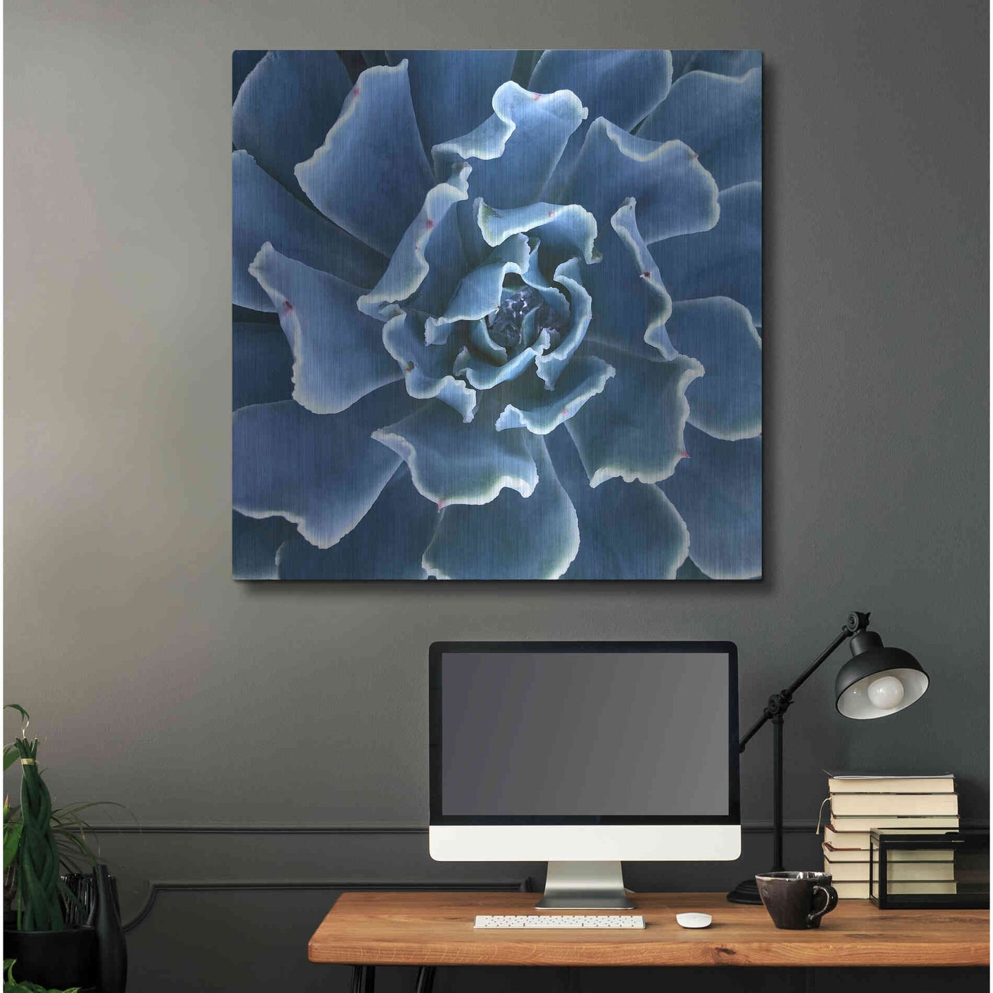 Luxe Metal Art 'Ruffled Edges' by Jan Bell Metal Wall Art,36x36