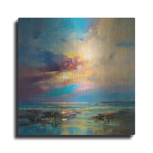 Luxe Metal Art 'Before Nightfall' by Kasia Bruniany Metal Wall Art