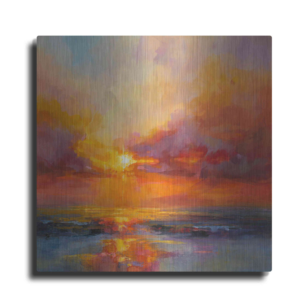 Luxe Metal Art 'Evening Sparkle' by Kasia Bruniany Metal Wall Art