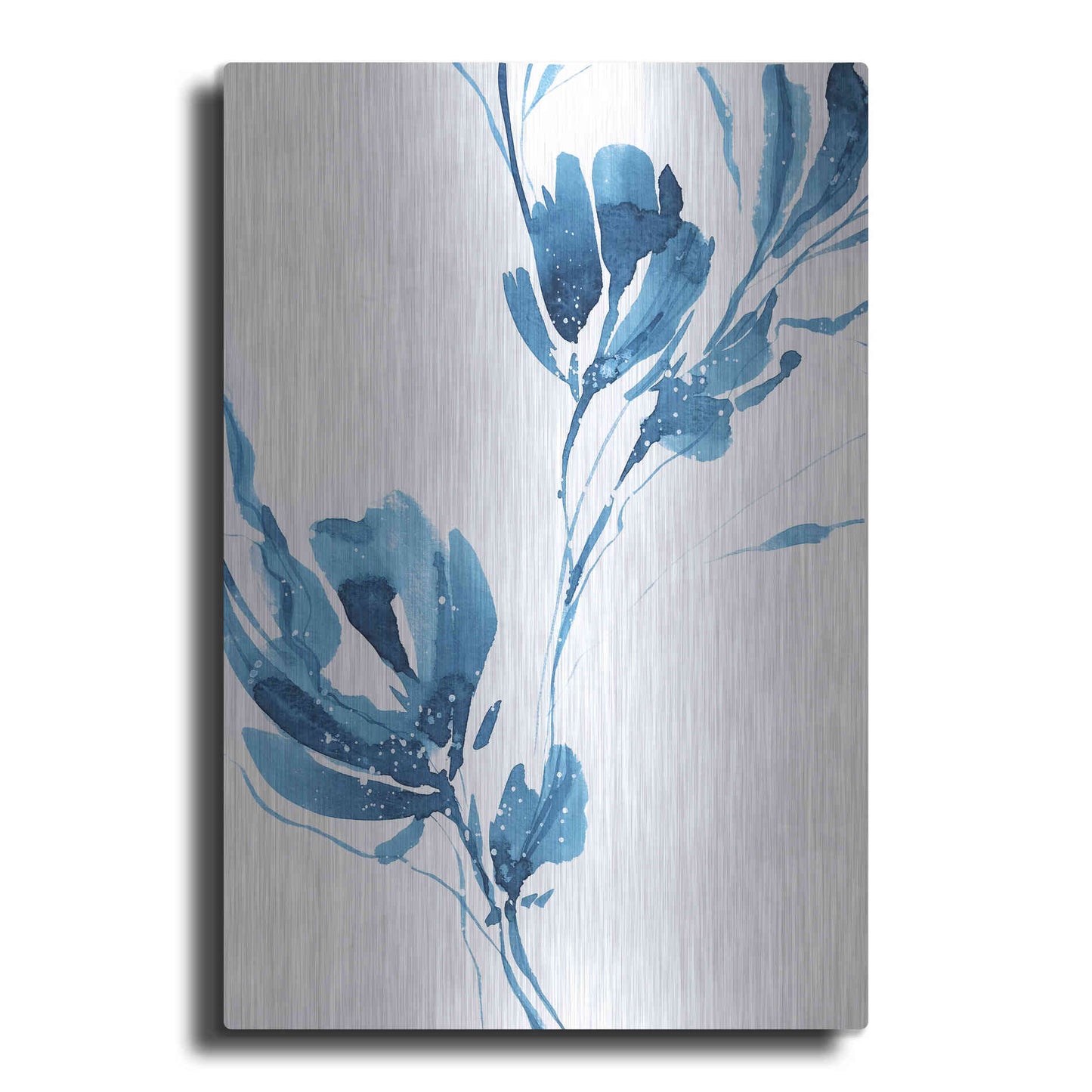 Luxe Metal Art 'Blue Move 1' by Lesia Binkin Metal Wall Art