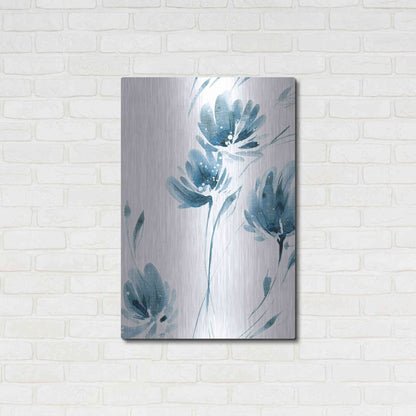 Luxe Metal Art 'Blue Move 2' by Lesia Binkin Metal Wall Art,24x36