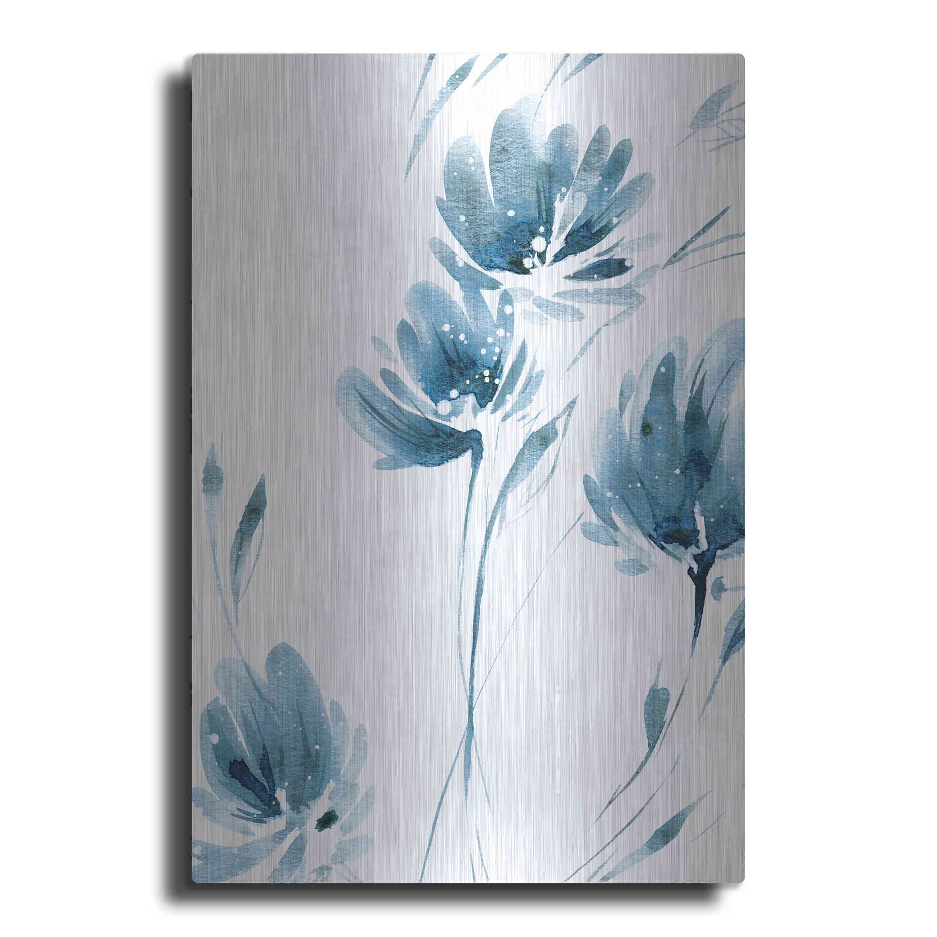 Luxe Metal Art 'Blue Move 2' by Lesia Binkin Metal Wall Art