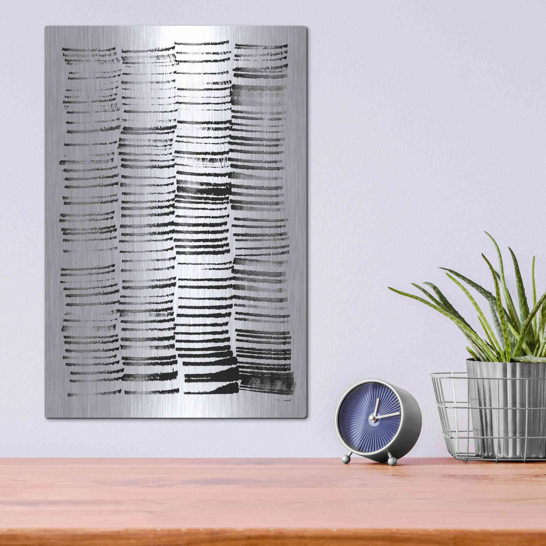 Luxe Metal Art 'City Spaces 1' by Lesia Binkin Metal Wall Art,12x16