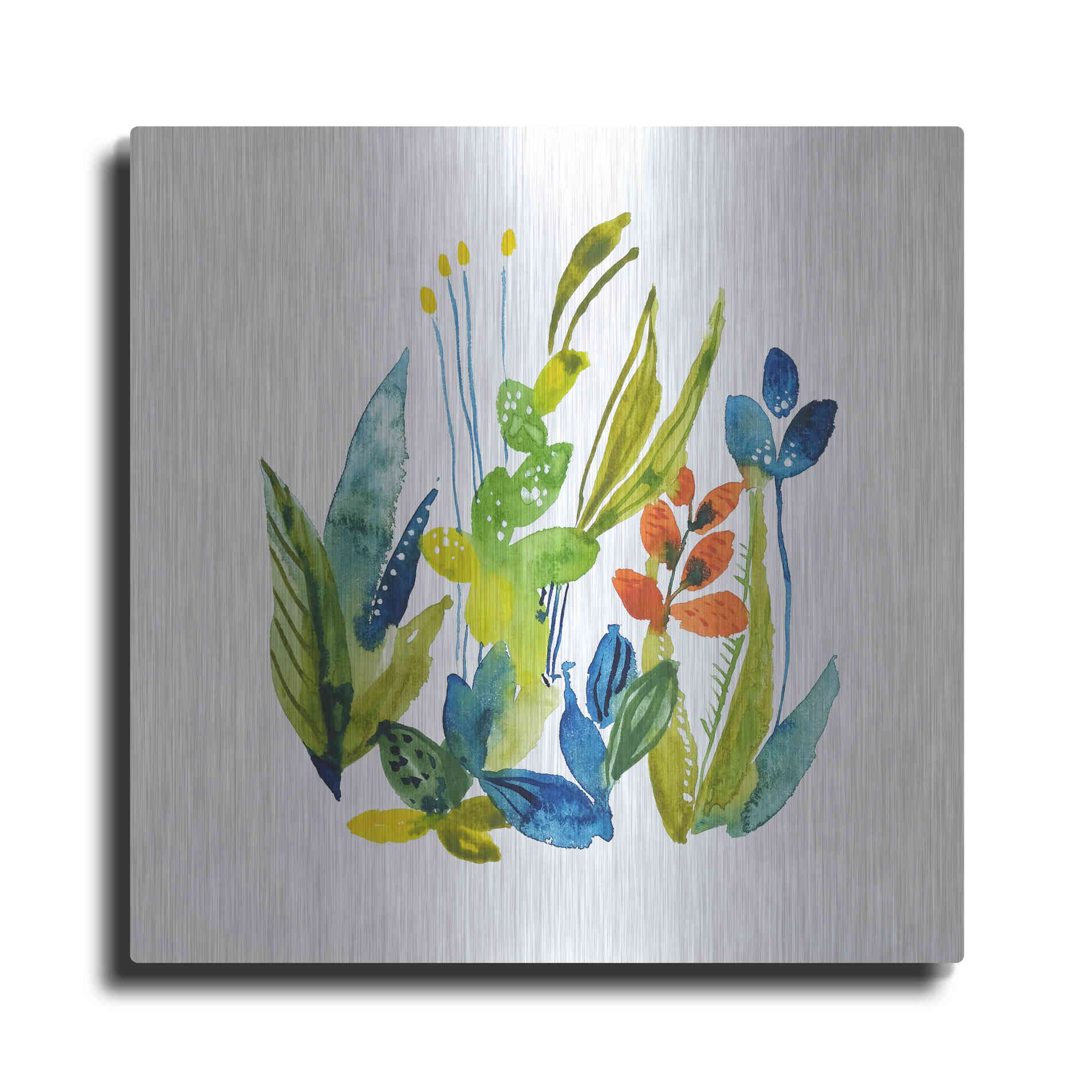 Luxe Metal Art 'English Garden 1' by Lesia Binkin Metal Wall Art