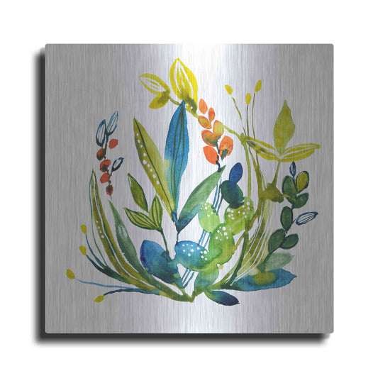 Luxe Metal Art 'English Garden 3' by Lesia Binkin Metal Wall Art