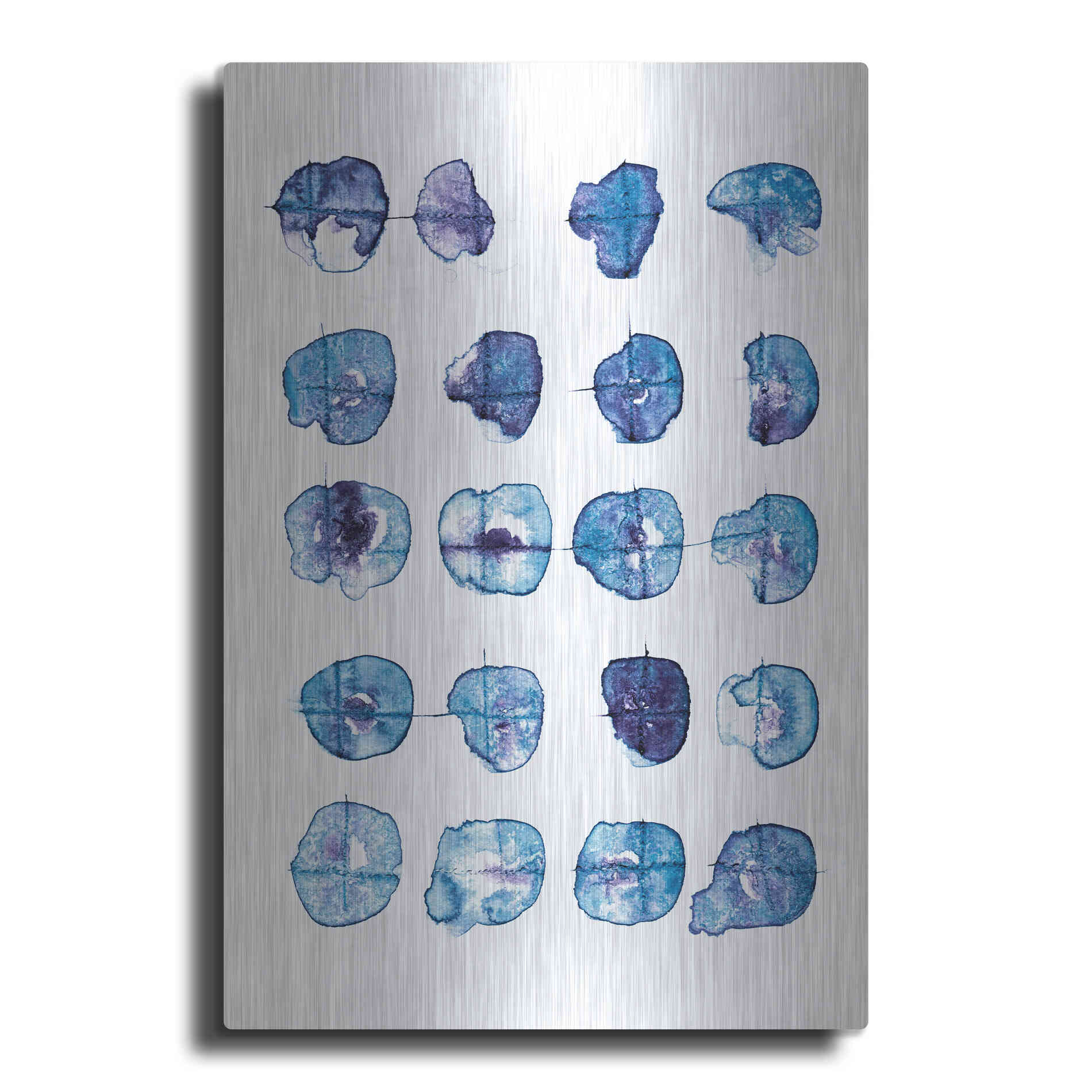 Luxe Metal Art 'Indigo Pattern' by Lesia Binkin Metal Wall Art