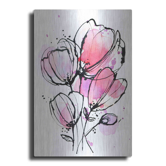 Luxe Metal Art 'Pink Mod 1' by Lesia Binkin Metal Wall Art