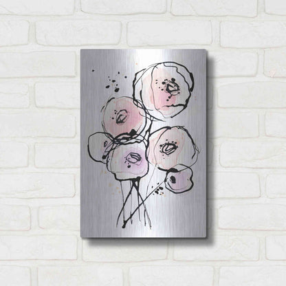 Luxe Metal Art 'Pink Mod 2' by Lesia Binkin Metal Wall Art,12x16