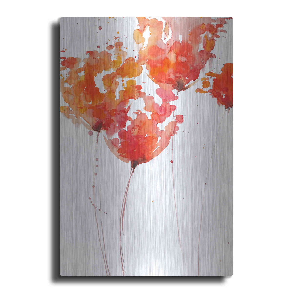 Luxe Metal Art 'Tangerine Tango 1' by Lesia Binkin Metal Wall Art