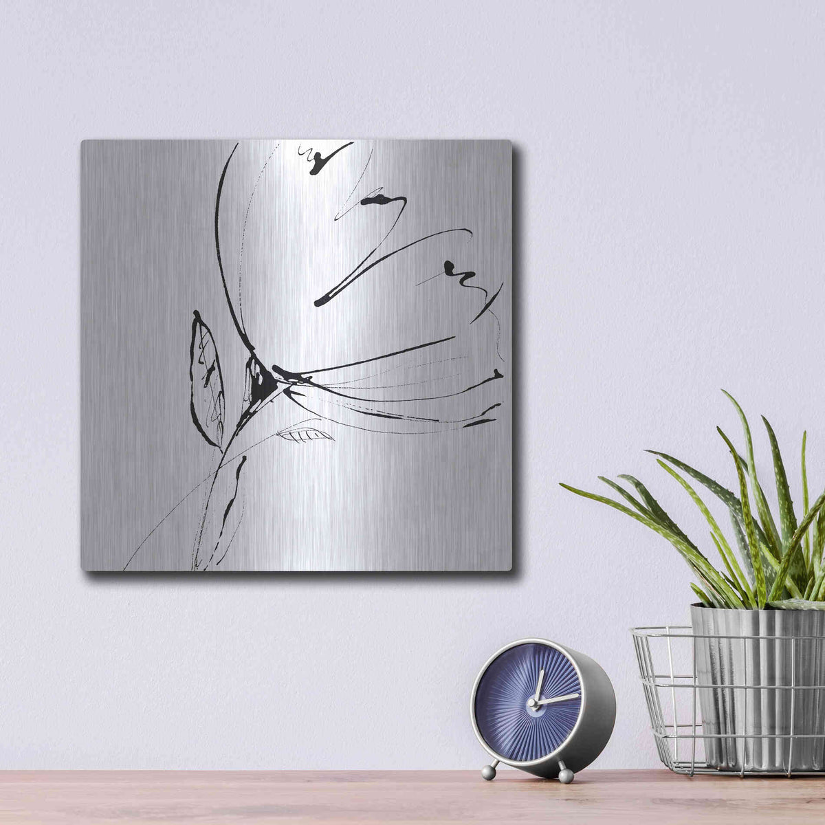 Luxe Metal Art 'Whisper 1' by Lesia Binkin Metal Wall Art,12x12