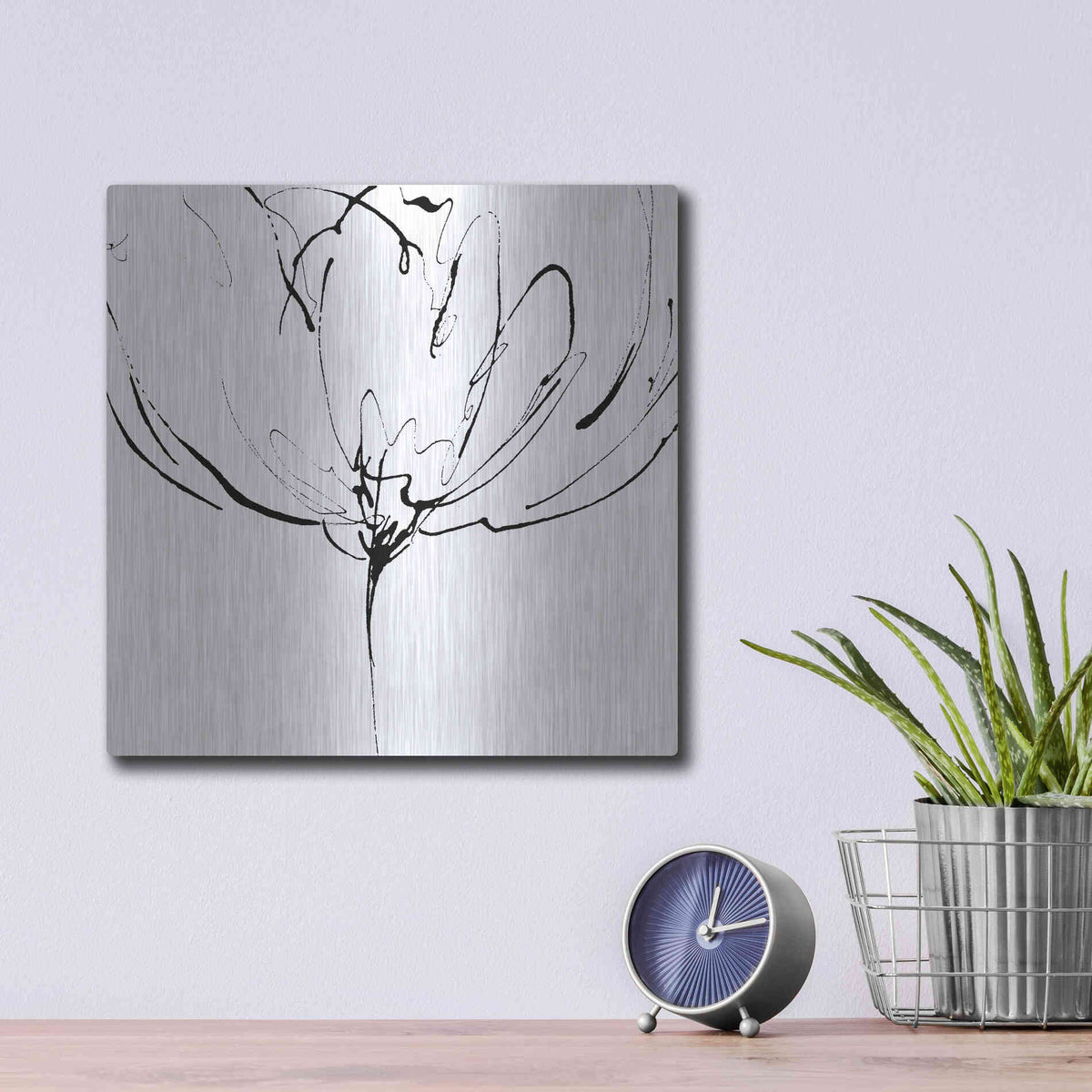 Luxe Metal Art 'Whisper 2' by Lesia Binkin Metal Wall Art,12x12
