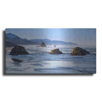 Luxe Metal Art 'Cannon Beach' by Michael Broom Metal Wall Art