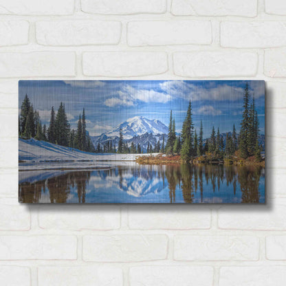 Luxe Metal Art 'Mt. Rainier Vista' by Michael Broom Metal Wall Art,24x12