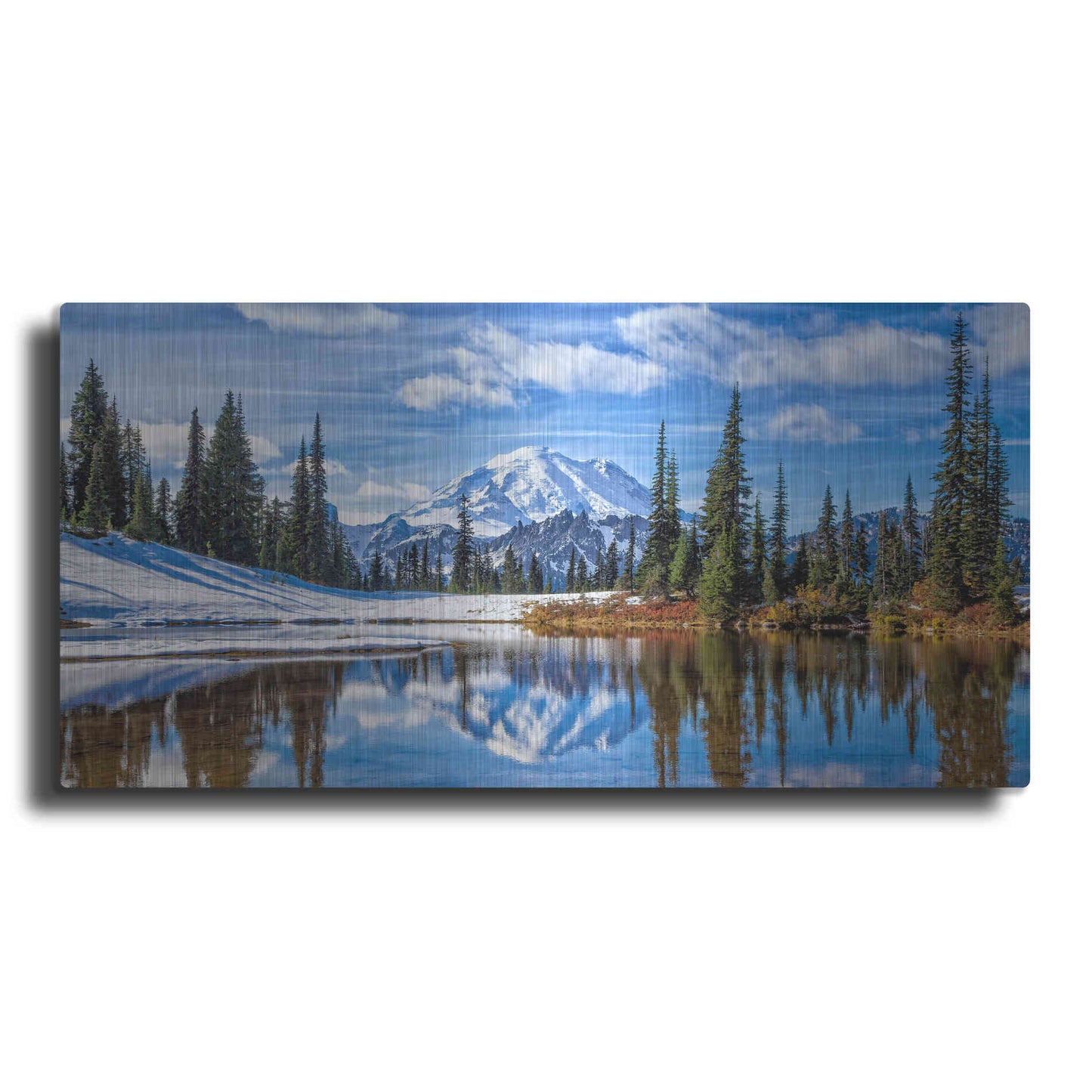 Luxe Metal Art 'Mt. Rainier Vista' by Michael Broom Metal Wall Art