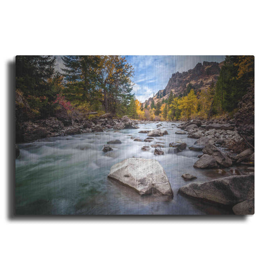 Luxe Metal Art 'Teton River Rush' by Michael Broom Metal Wall Art