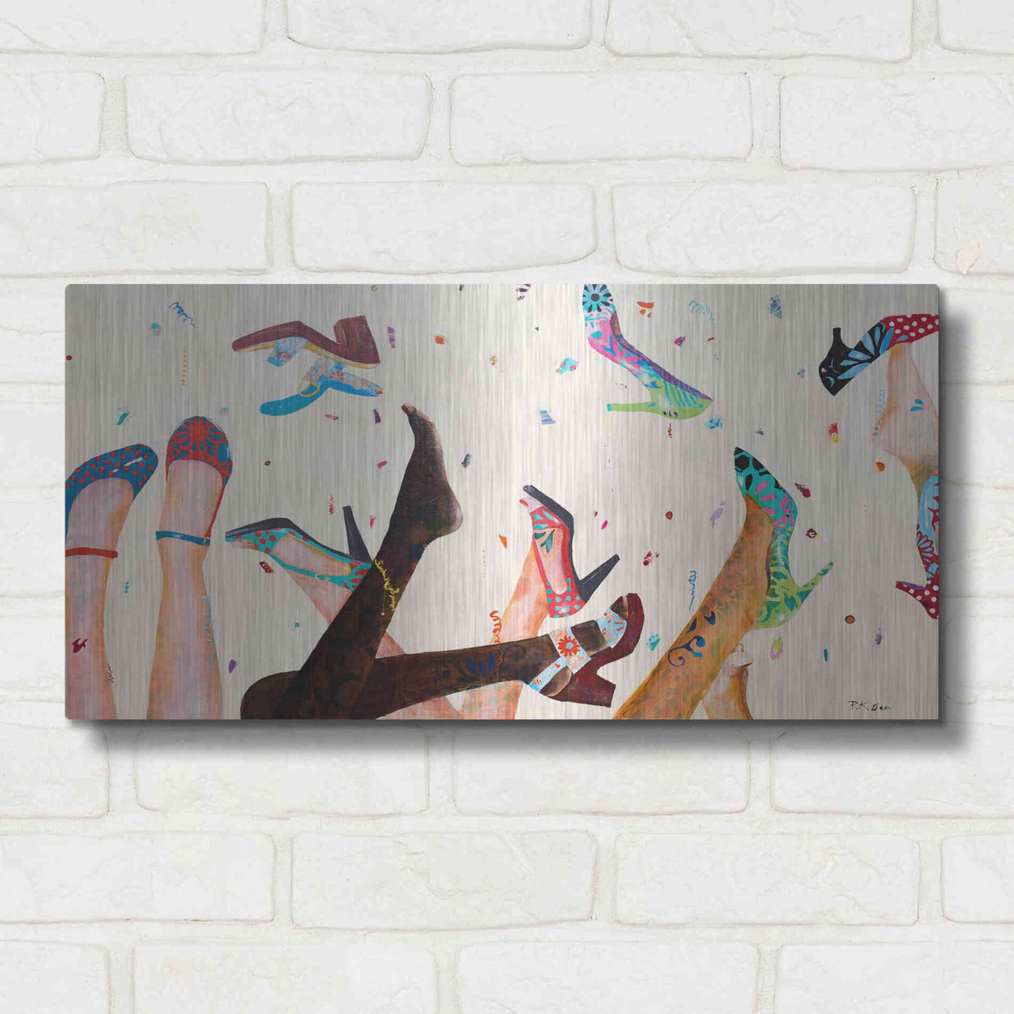 Luxe Metal Art 'Opening Day at the Salon' by Pamela K. Beer Metal Wall Art,24x12