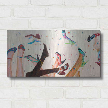 Luxe Metal Art 'Opening Day at the Salon' by Pamela K. Beer Metal Wall Art,24x12