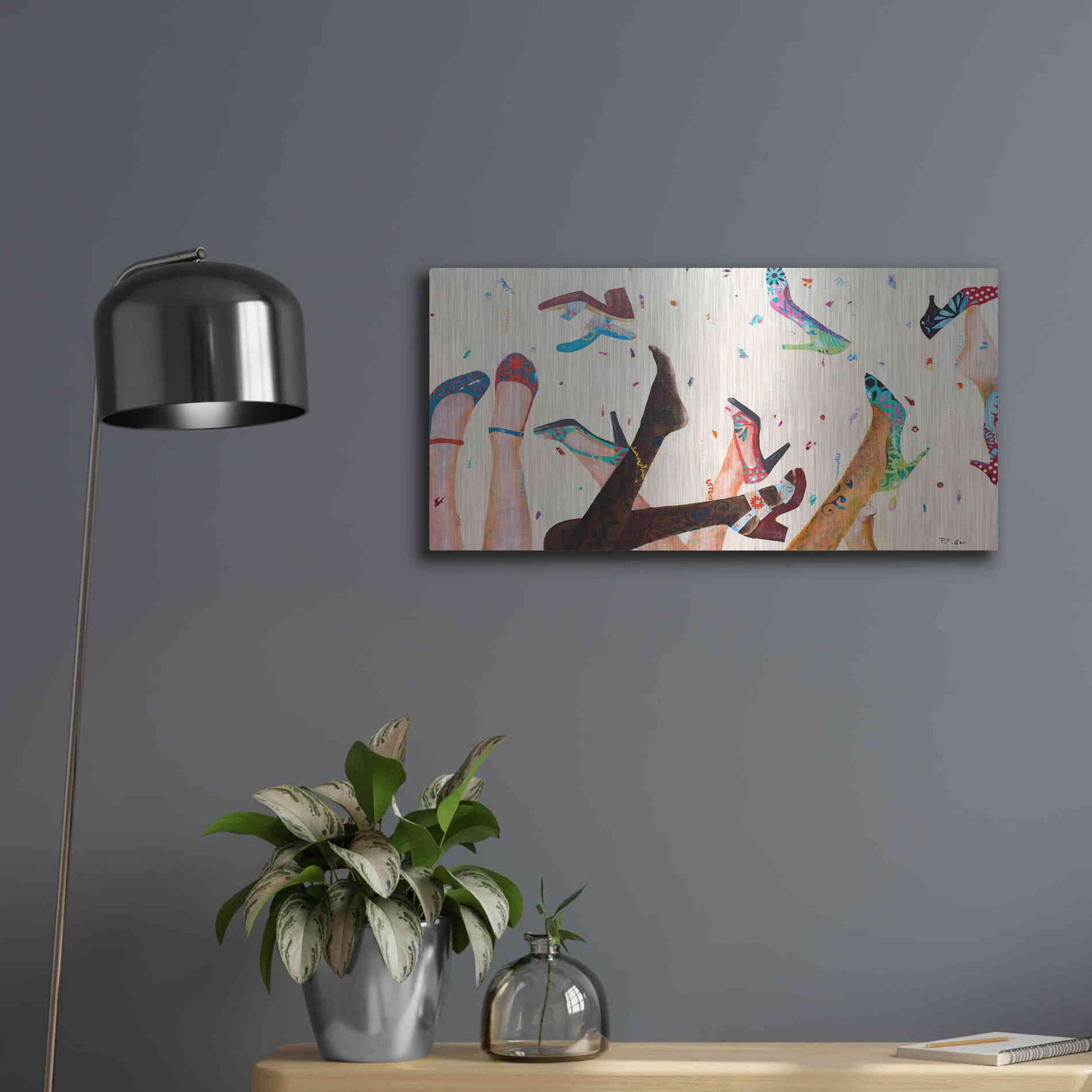 Luxe Metal Art 'Opening Day at the Salon' by Pamela K. Beer Metal Wall Art,24x12