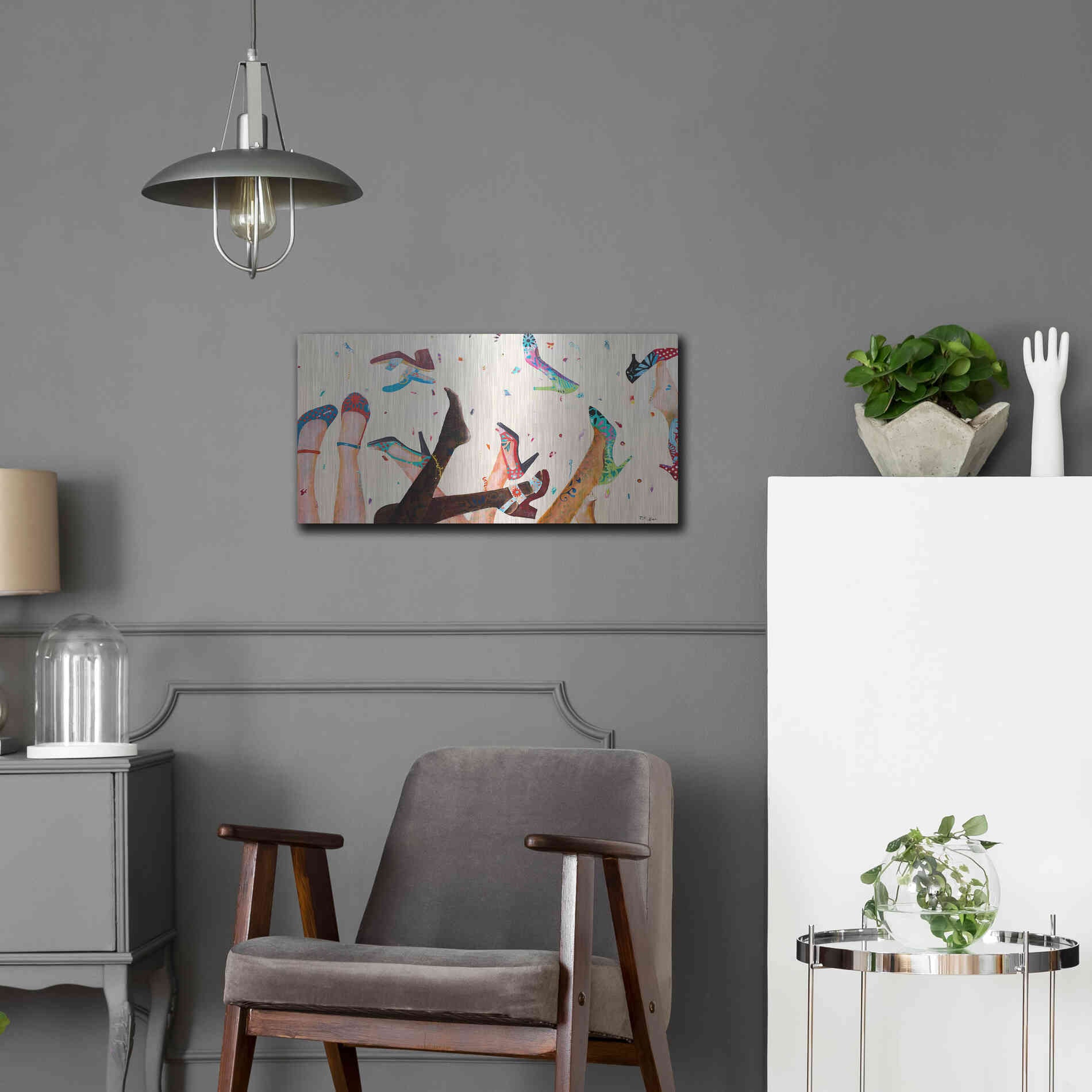 Luxe Metal Art 'Opening Day at the Salon' by Pamela K. Beer Metal Wall Art,24x12